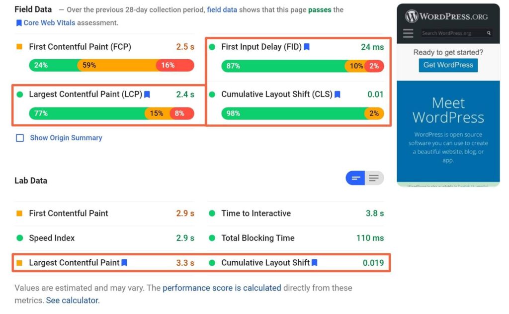 measure-page-experience-wordpress