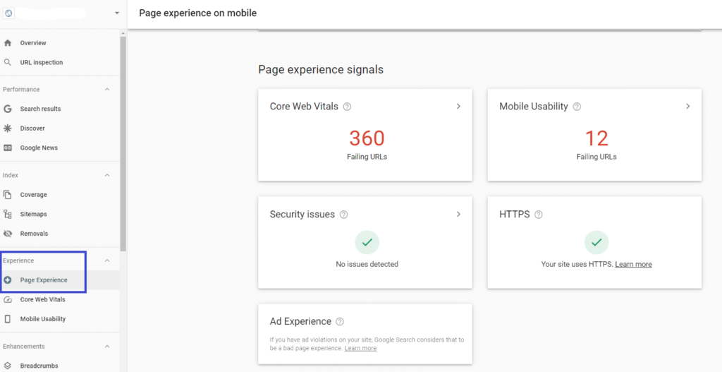 page-experience-report