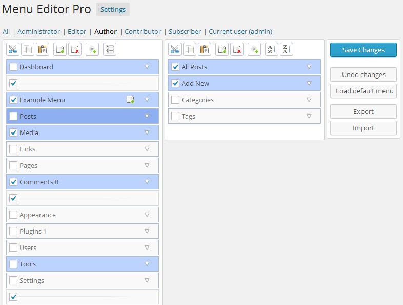 Admin Menu Editor Pro - 菜单管理编辑专业版 - WordPress交流