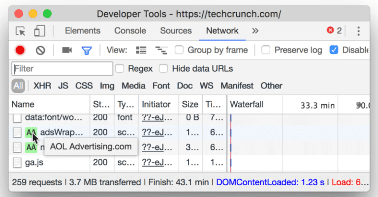 Chrome-DevTools-Network-Badges