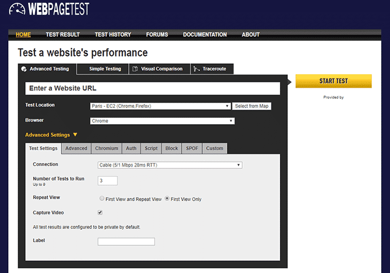 WebPageTest-org-Speed-Testing-Tool