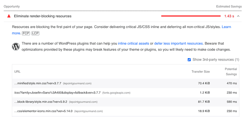 CSS-and-JS-are-the-render-blocking-resources-Source-PSI