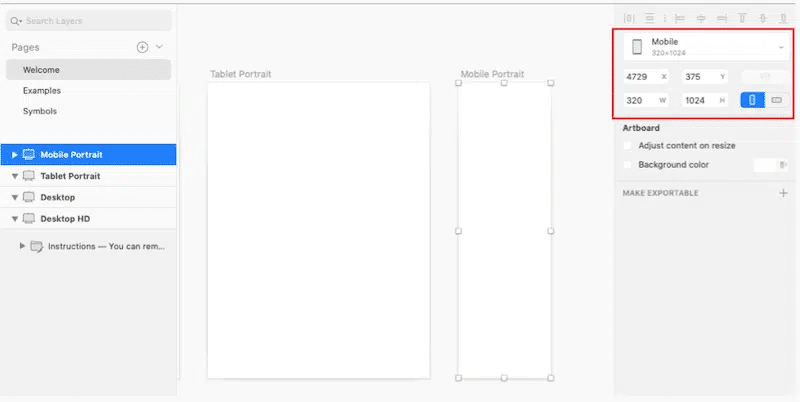 Using Sketch to resize your images manually
