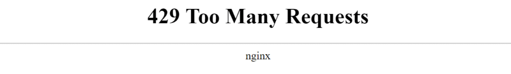 429 too many requests