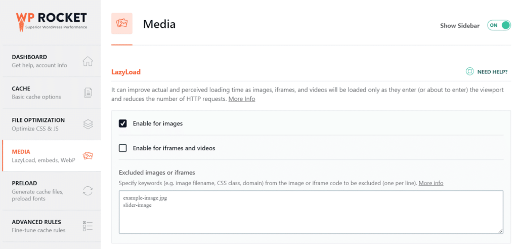 LazyLoad feature - WP Rocket_