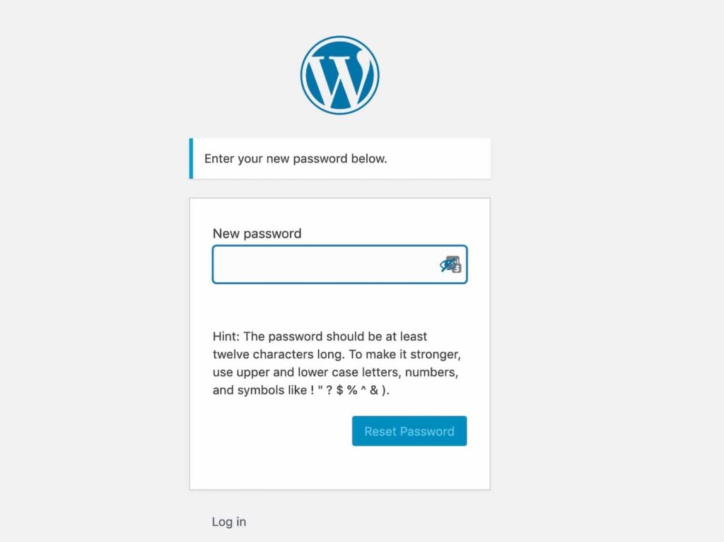 Reset-password-screen