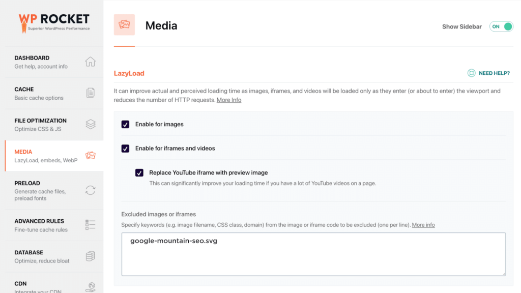 Lazyload feature - WP Rocket