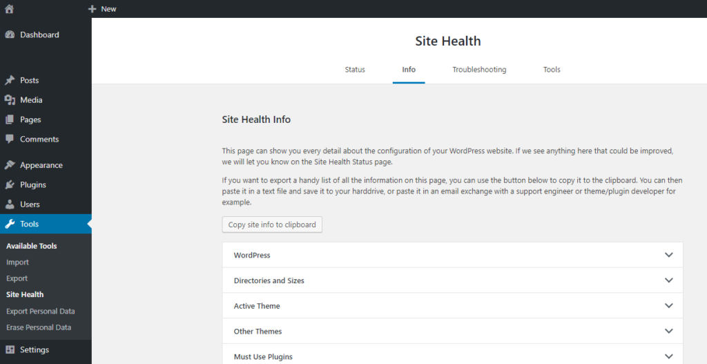 site-health-wordpress