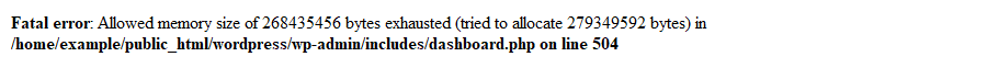 wordpress-memory-limit-exhausted-error