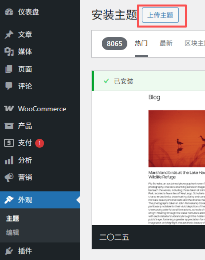 upload theme files